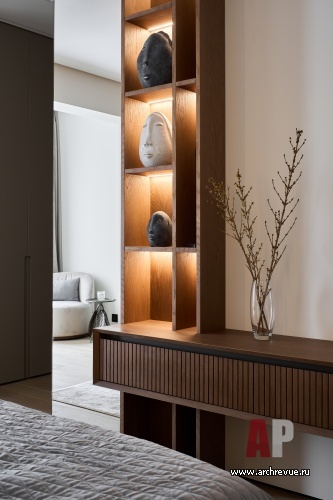 Фото интерьера спальни квартиры в современном стиле