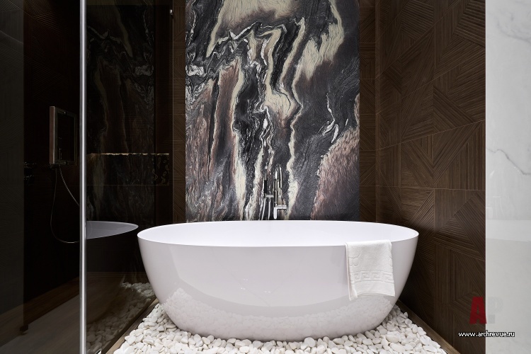 Фото интерьера ванной квартиры в современном стиле