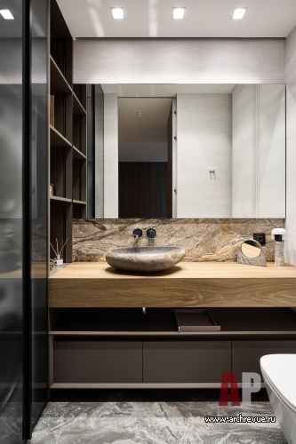 Фото интерьера гостевого санузла в квартиры в современном стиле