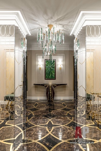 Фото интерьера входной зоны квартиры в стиле ар-деко