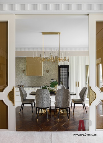 Фото интерьера кухни квартиры в стиле ар-деко