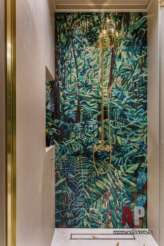 Фото интерьера санузла квартиры в стиле ар-деко