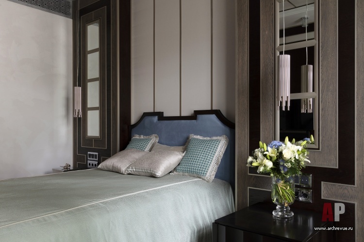 Фото интерьера спальни квартиры в стиле ар-деко