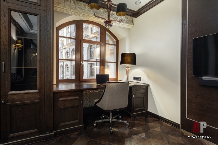Фото интерьера кабинета квартиры в стиле ар-деко