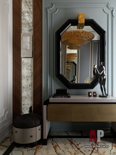 Фото интерьера входной зоны квартиры в стиле ар-деко 