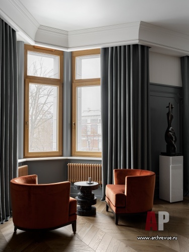 Фото интерьера гостиной квартиры в стиле ар-деко 