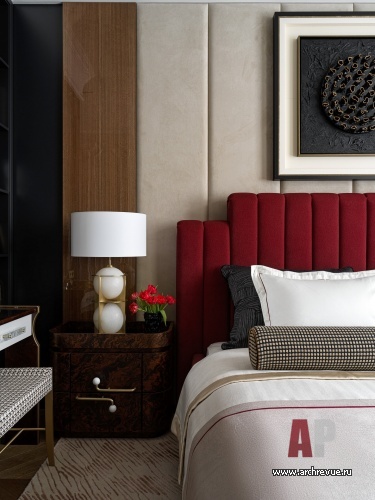 Фото интерьера спальни квартиры в стиле ар-деко 