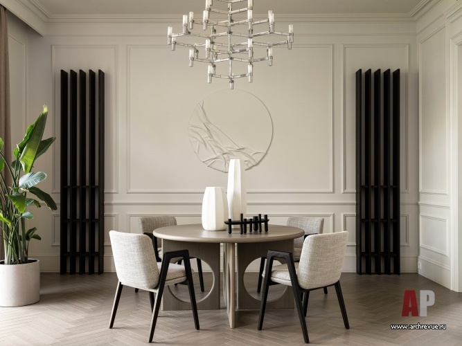 Фото интерьера столовой квартиры в американском стиле