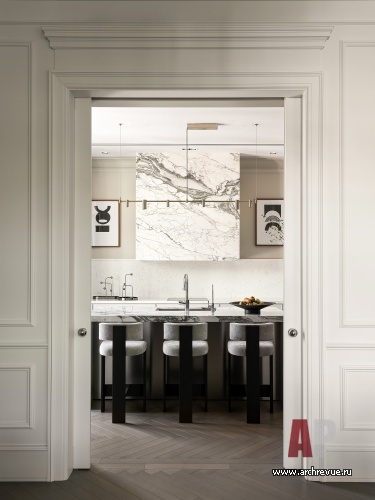 Фото интерьера кухни квартиры в американском стиле