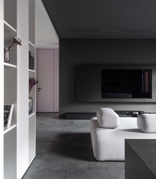 Фото интерьера гостиной квартиры в стиле минимализм