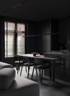 Фото интерьера столовой квартиры в стиле минимализм