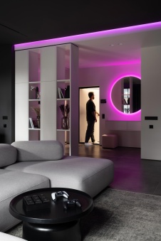 Фото интерьера гостиной квартиры в стиле минимализм