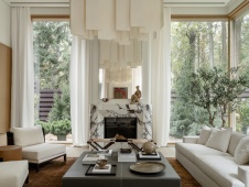 Фото интерьера каминной дома в стиле фьюжн