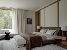 Фото интерьера спальни дома в стиле фьюжн 