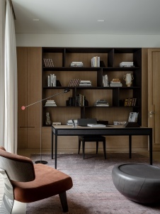 Фото интерьера кабинета дома в стиле фьюжн 