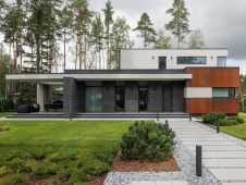 Фото фасада дома в стиле минимализм