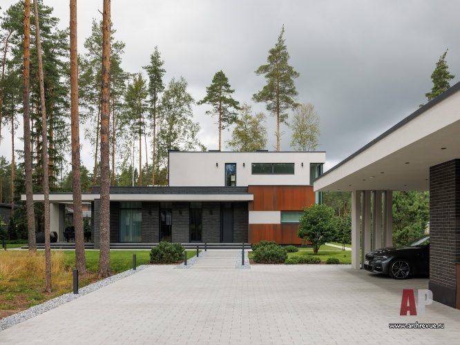 Фото фасада дома в стиле минимализм