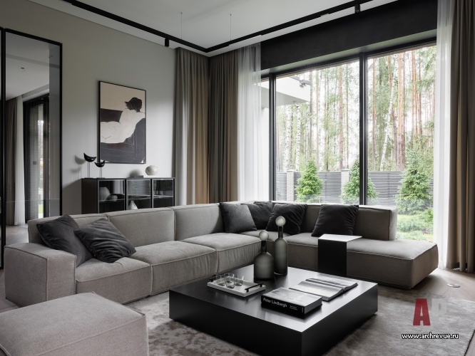 Фото интерьера зоны отдыха дома в стиле минимализм 