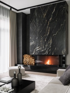 Фото интерьера каминной дома в стиле минимализм 