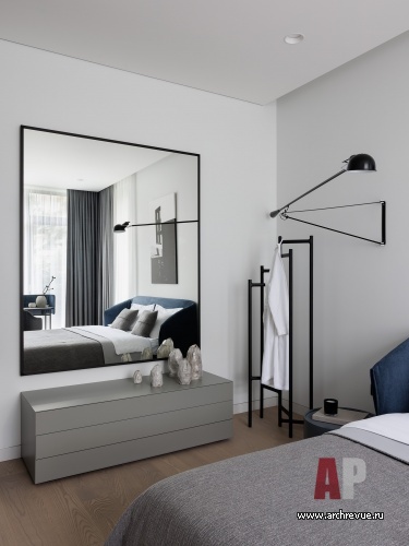 Фото интерьера спальни дома в стиле минимализм 