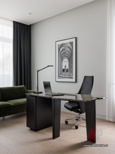 Фото интерьера кабинета дома в стиле минимализм 