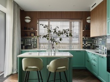 Фото интерьера кухни квартиры в стиле фьюжн 