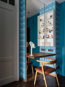 Фото интерьера будуара квартиры в стиле фьюжн 