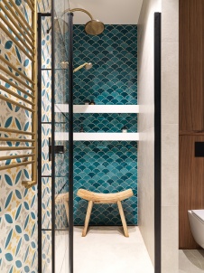 Фото интерьера санузла квартиры в стиле фьюжн 