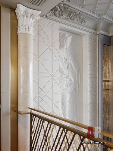 Фото интерьера гостиной пентхауса в стиле фьюжн 