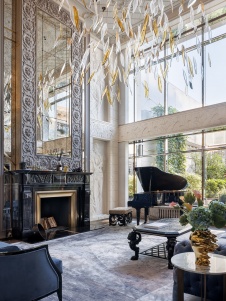 Фото интерьера каминной пентхауса в стиле фьюжн