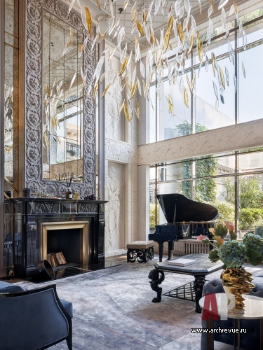 Фото интерьера каминной пентхауса в стиле фьюжн