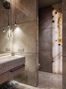 Фото интерьера санузла пентхауса в стиле фьюжн