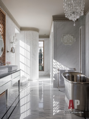 Фото интерьера ванной пентхауса в стиле фьюжн