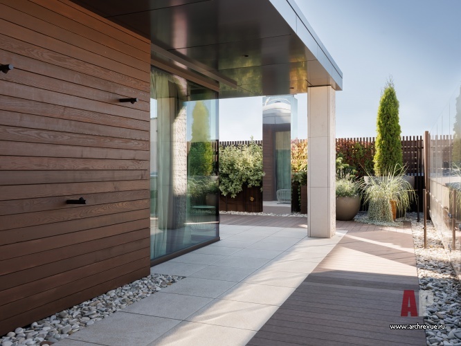 Фото интерьера веранды пентхауса в стиле фьюжн