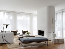 Фото интерьера гостиной дома в стиле фьюжн