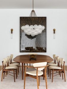 Фото интерьера столовой дома в стиле фьюжн