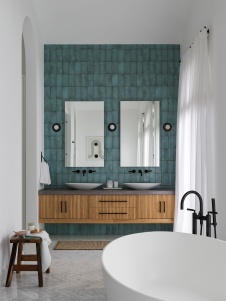 Фото интерьера санузла дома в стиле фьюжн