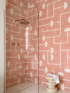 Фото интерьера санузла дома в стиле фьюжн 