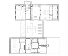 План второго этажа трехэтажного дома в лесу. Общая площадь – 850 кв. м.