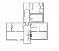 План третьего этажа трехэтажного дома в лесу. Общая площадь – 850 кв. м.