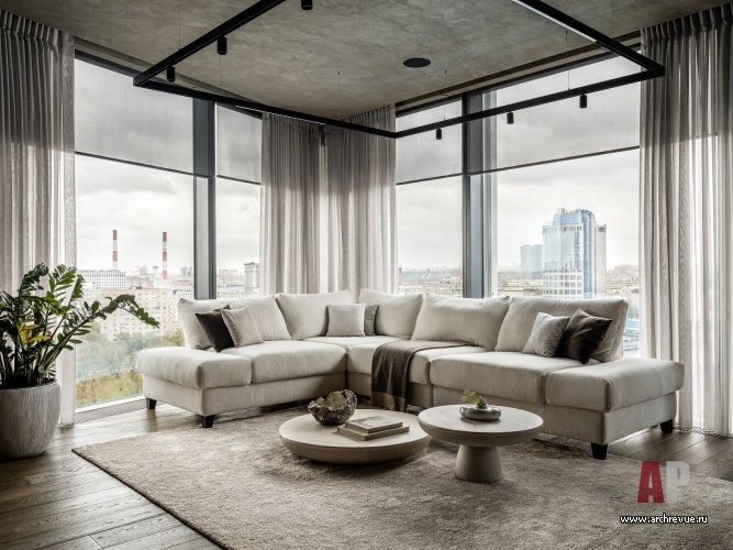 Фото интерьера зоны отдыха квартиры в стиле лофт