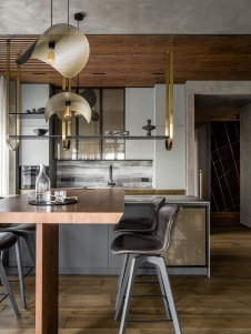 Фото интерьера кухни квартиры в стиле лофт