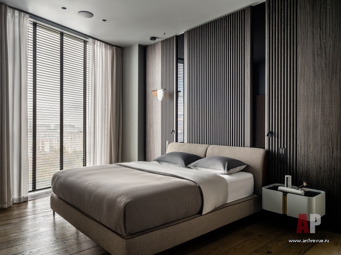 Фото интерьера спальни квартиры в стиле лофт