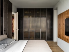 Фото интерьера спальни квартиры в стиле лофт