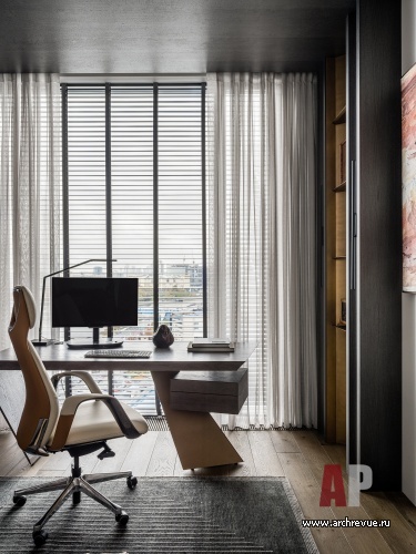 Фото интерьера кабинета квартиры в стиле лофт