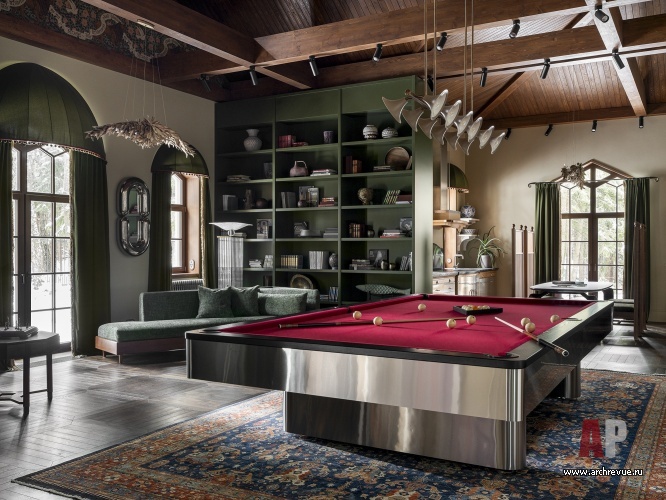 Фото интерьера гостиной дома в стиле фьюжн