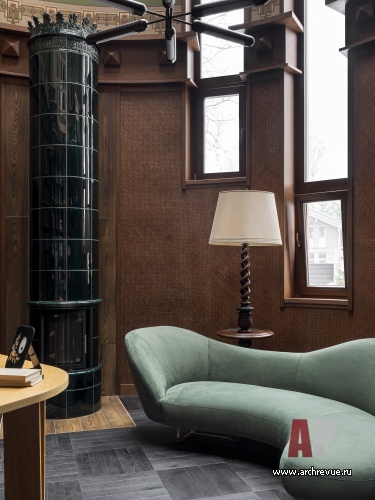 Фото интерьера кабинета дома в стиле фьюжн 