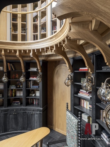 Фото интерьера кабинета дома в стиле фьюжн 