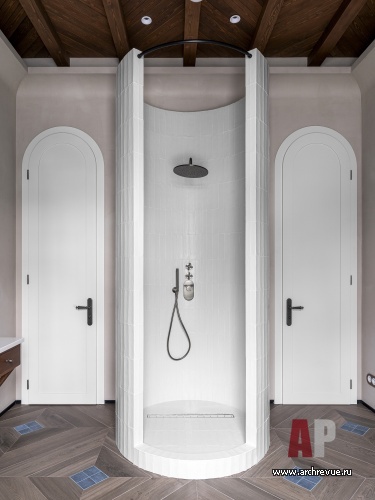 Фото интерьера санузла дома в стиле фьюжн 