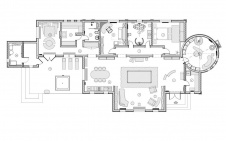 Планировка гостевого дома. Общая площадь – 286 кв. м